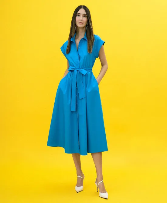 Access Midi Blue Shirt Dress