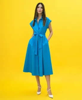 Access Midi Blue Shirt Dress