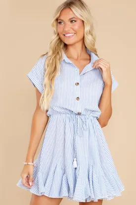 Always A Lesson Blue Stripe Dress