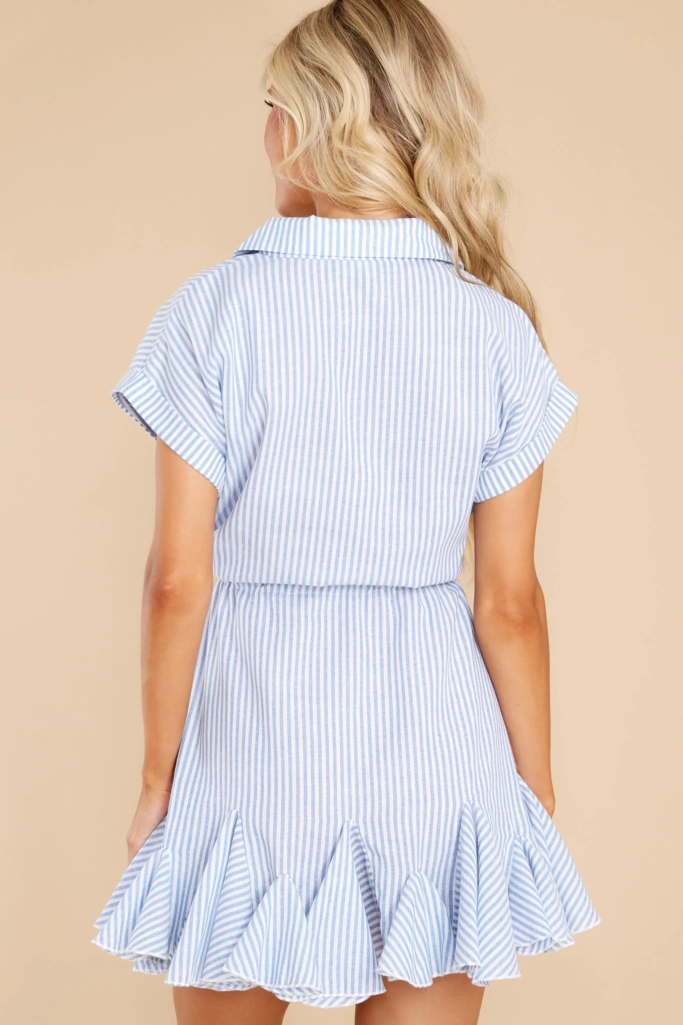 Always A Lesson Blue Stripe Dress