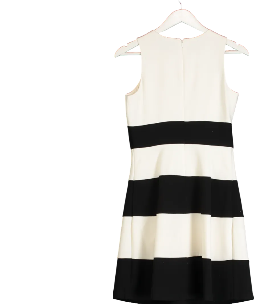 Ann Taylor Cream Petite Striped Shift Dress UK 4