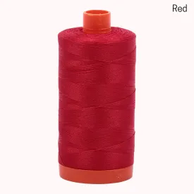 Aurifil 50wt Mako Cotton Large Spool - Red