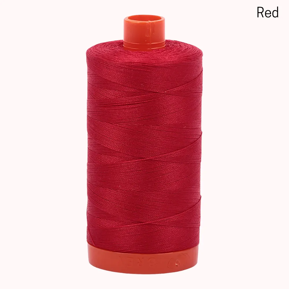 Aurifil 50wt Mako Cotton Large Spool - Red