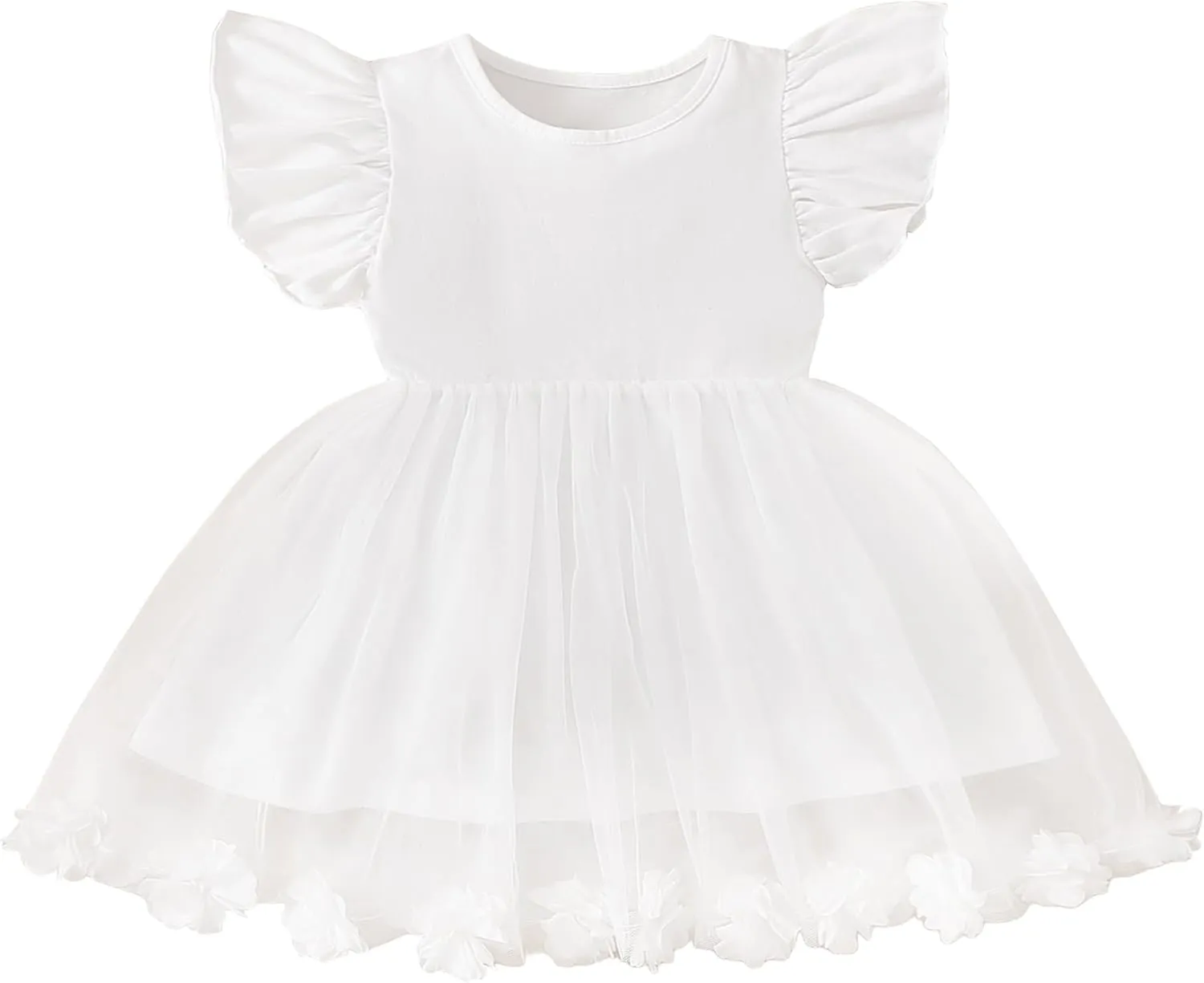 Baby Girl Butterfly Dress Tutu Ruffle Sleeveless Dresses Photograph Party Outfits Birthday Gift