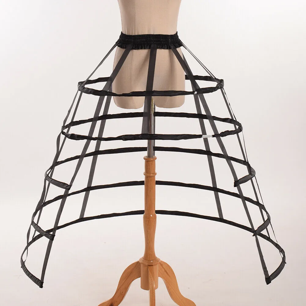 Caged- the Fabric Covered Wire Cage Hoop Skirt Petticoat 2 Colors 2 Styles
