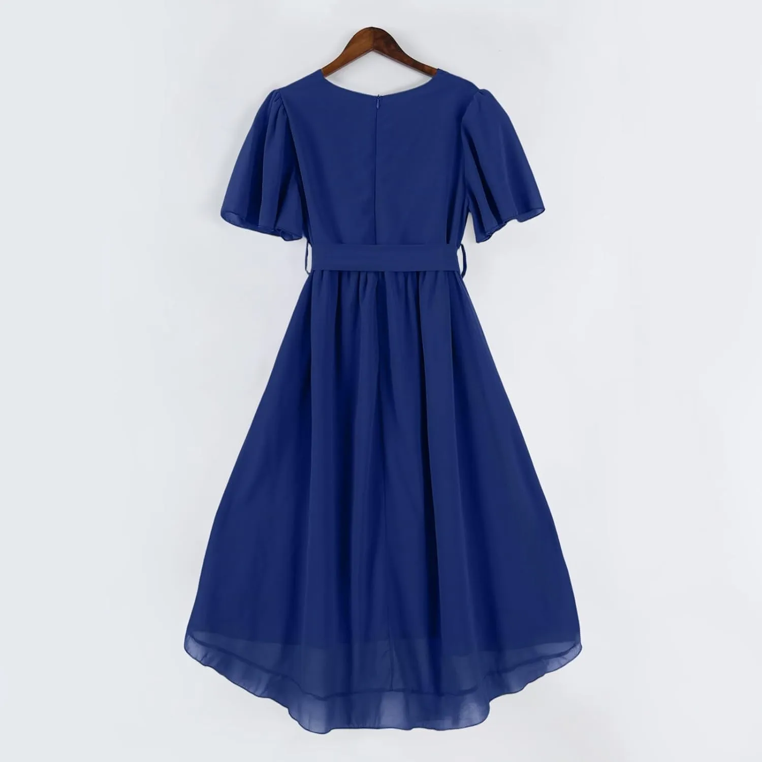 Dresses for Women 2025 Elegant Classy Boho Floral V Neck Belted Summer Sundress Wedding Guest Prom Cocktail Midi Dress