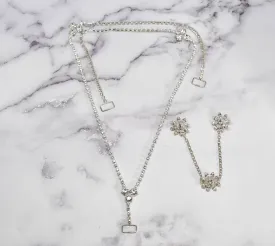 Floral Rhinestone Connector Buckle