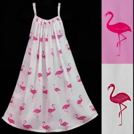 Girl's Flamingo Parachute Dress (Ages: 4, 6, 8, 10, 12)