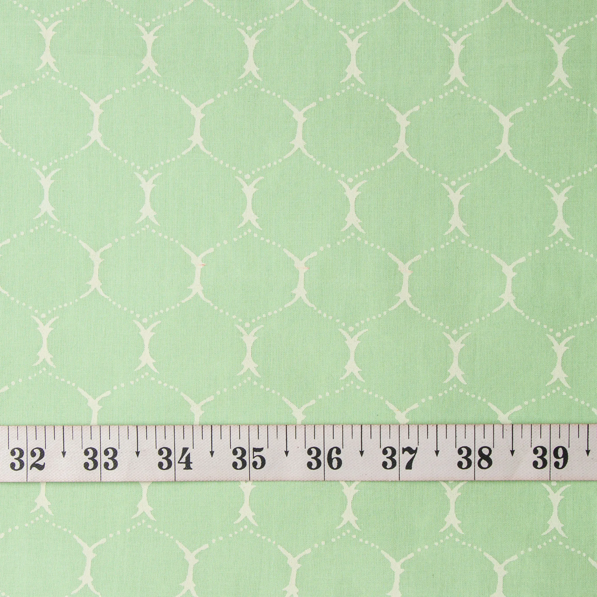 Green Printed Cotton Fabric