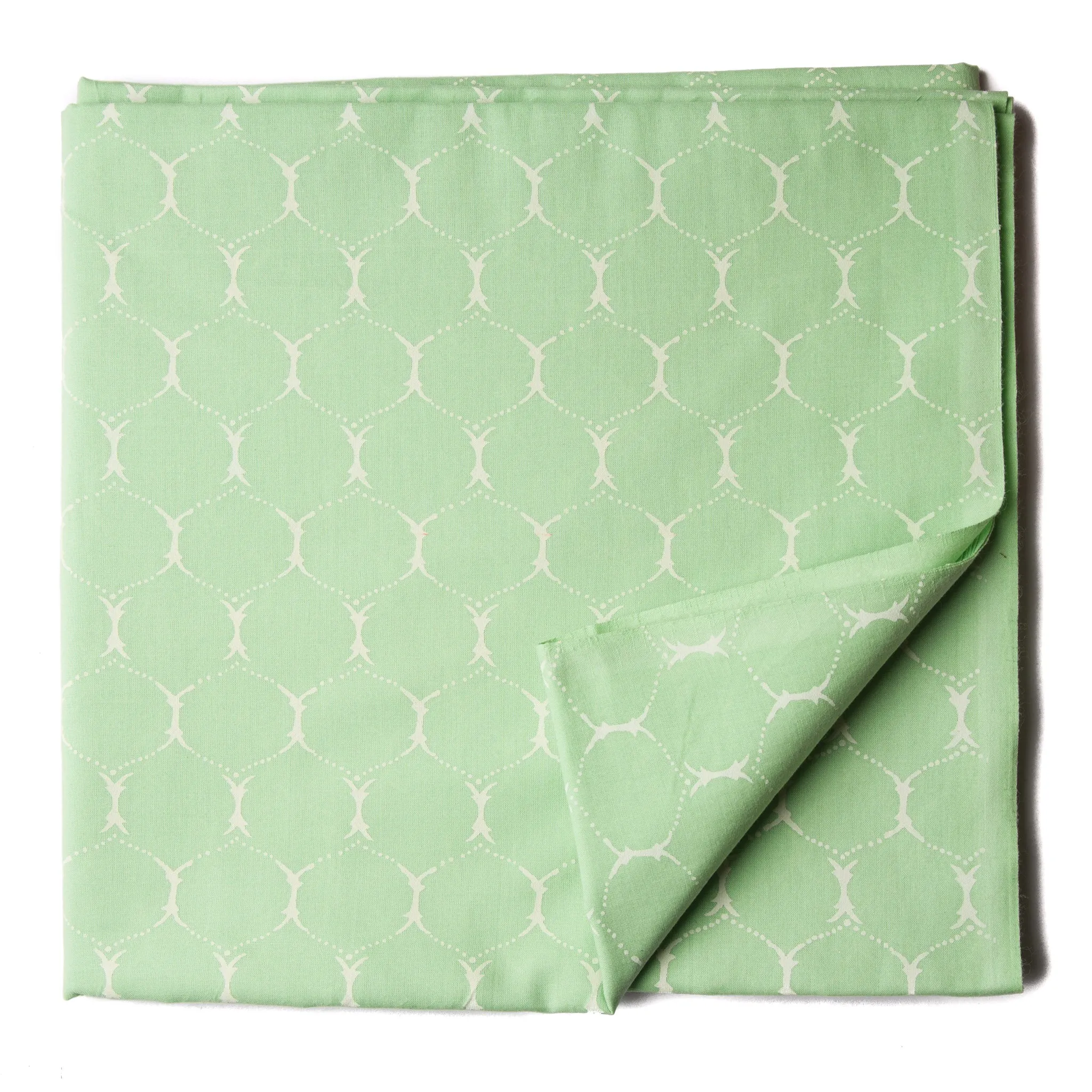 Green Printed Cotton Fabric