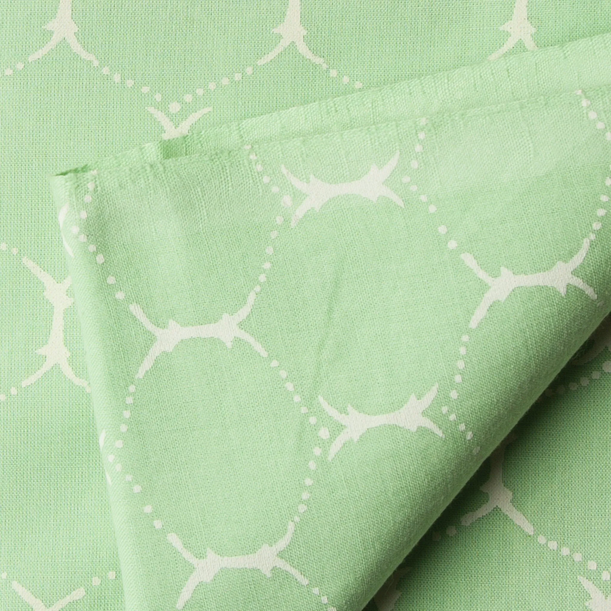 Green Printed Cotton Fabric