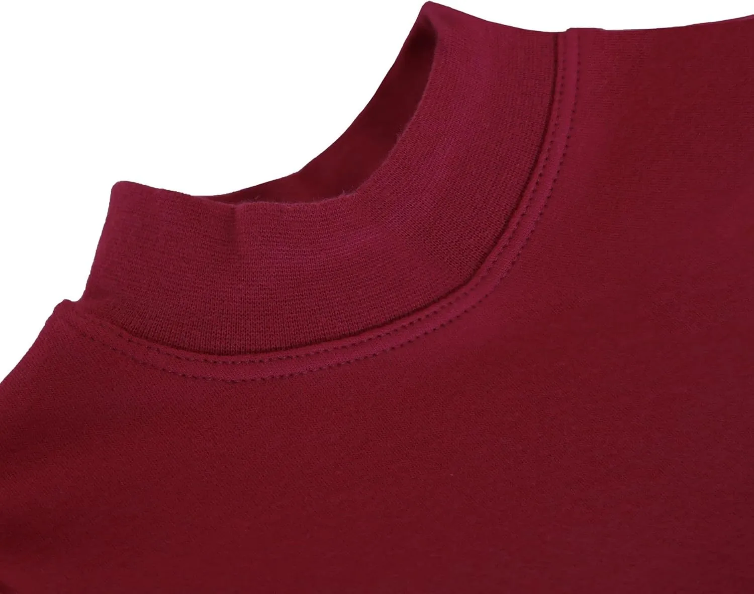 Lilax Girls' Basic Long Sleeve Mock Turtleneck Cotton T-Shirt