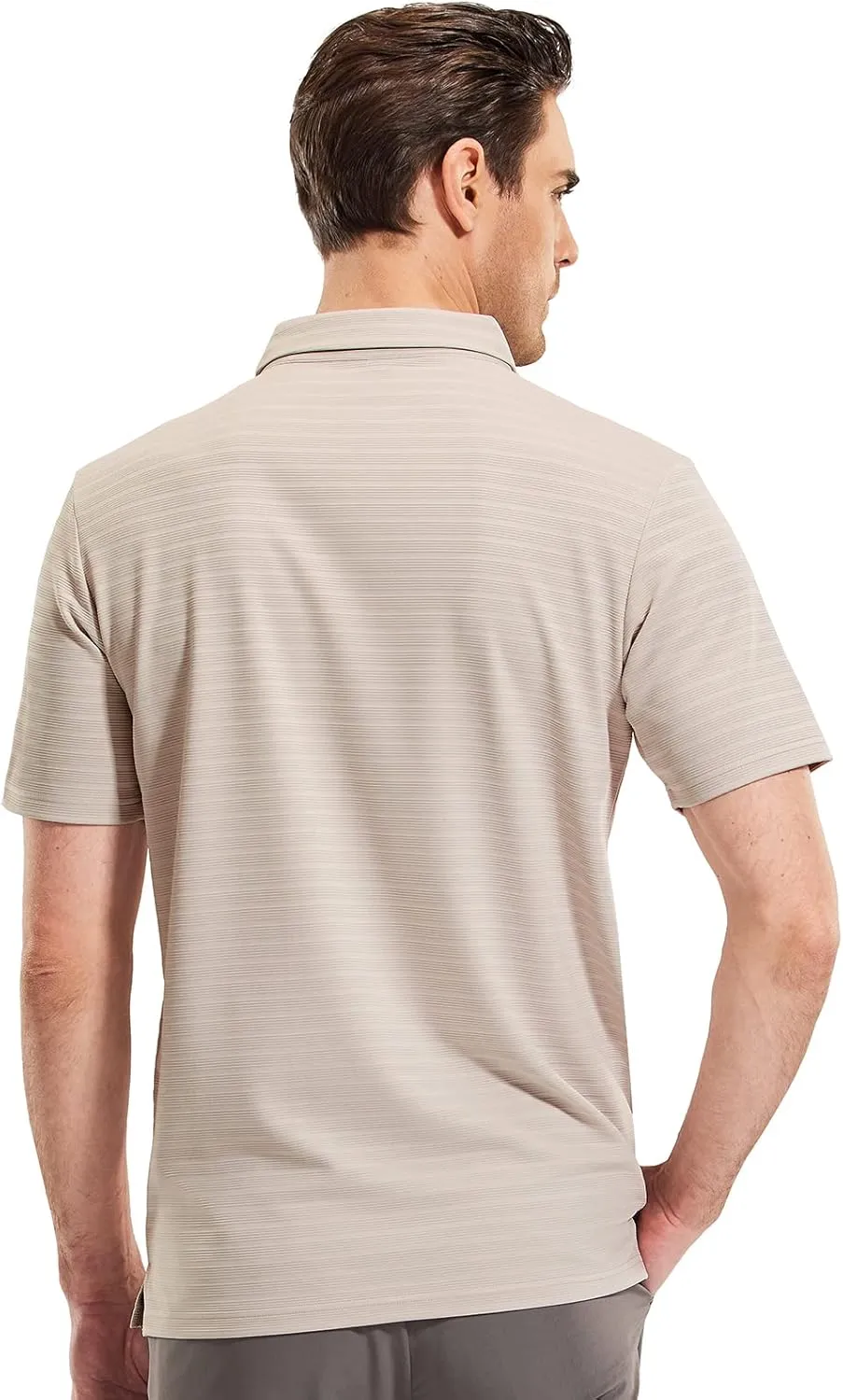 MIER Men's Quick Dry Golf Polo Shirts Short Sleeve Lightweight Casual Shirts Soft Polyester Collared Shirt