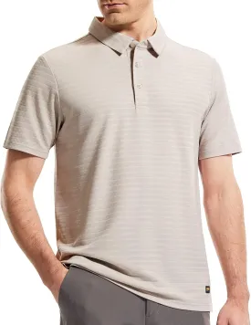 MIER Men's Quick Dry Golf Polo Shirts Short Sleeve Lightweight Casual Shirts Soft Polyester Collared Shirt