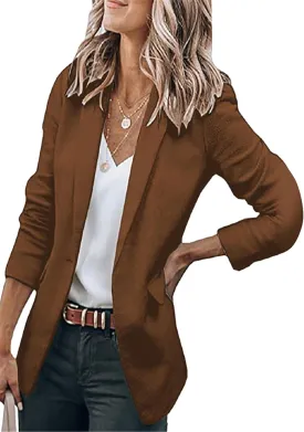 OMZIN Women's Business Stylish Modern Blazer Tailored Affordable Cardigan Vibrant Dressy Jackets