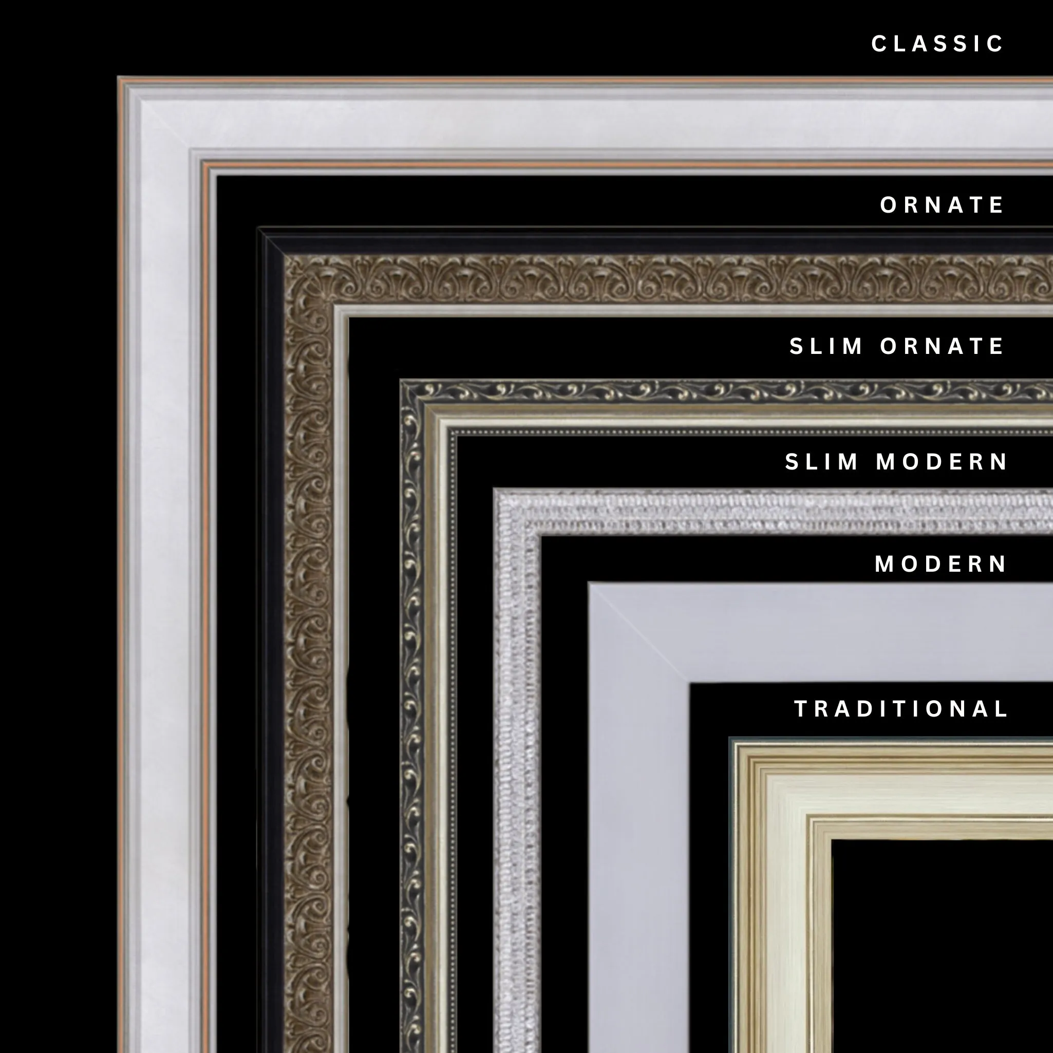 Silver 40x43 Picture Frame Ornate Traditional Classic Antique