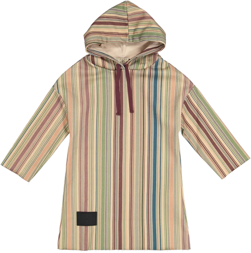 STRIPED PLUSH DRESS