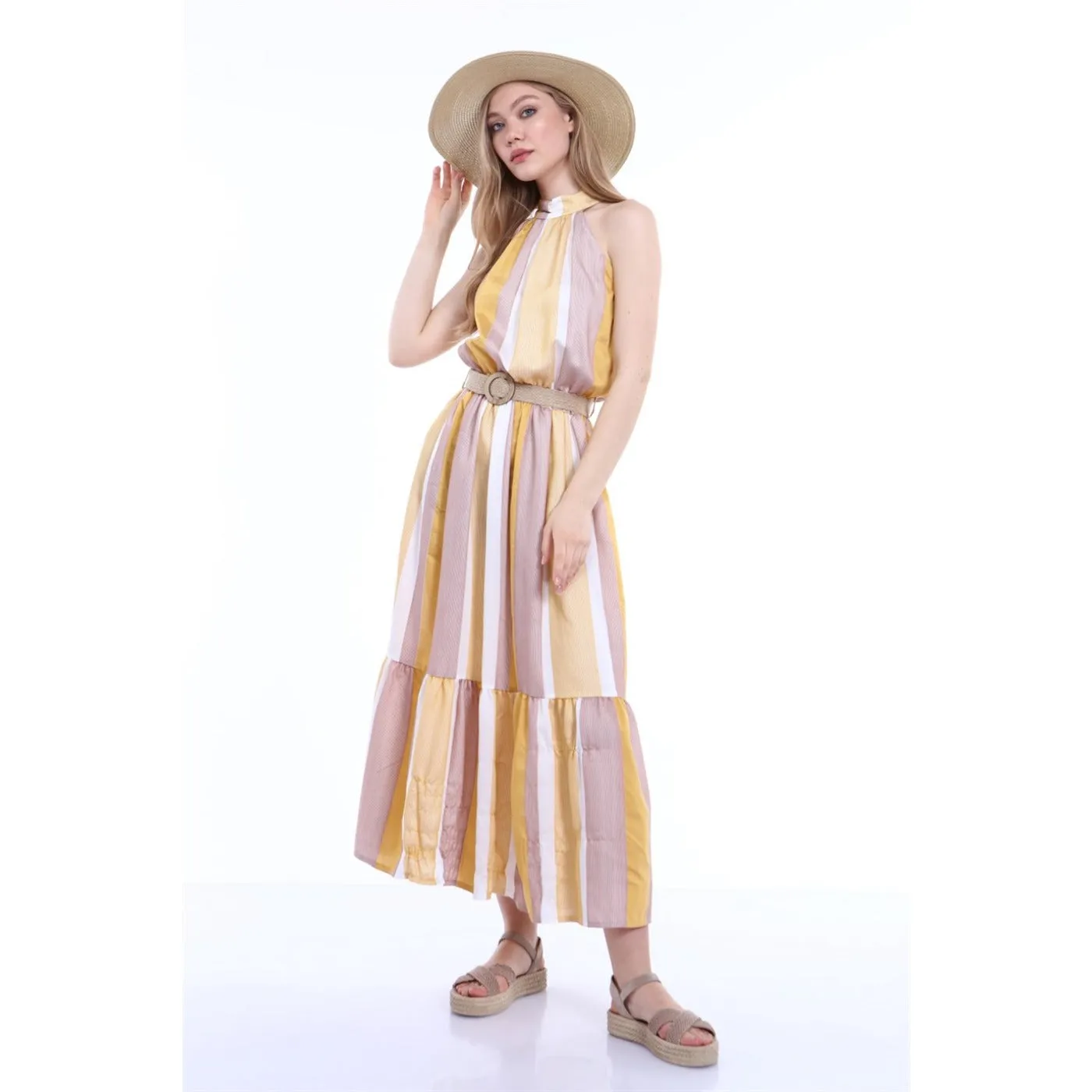 Striped Sleeveless Dress