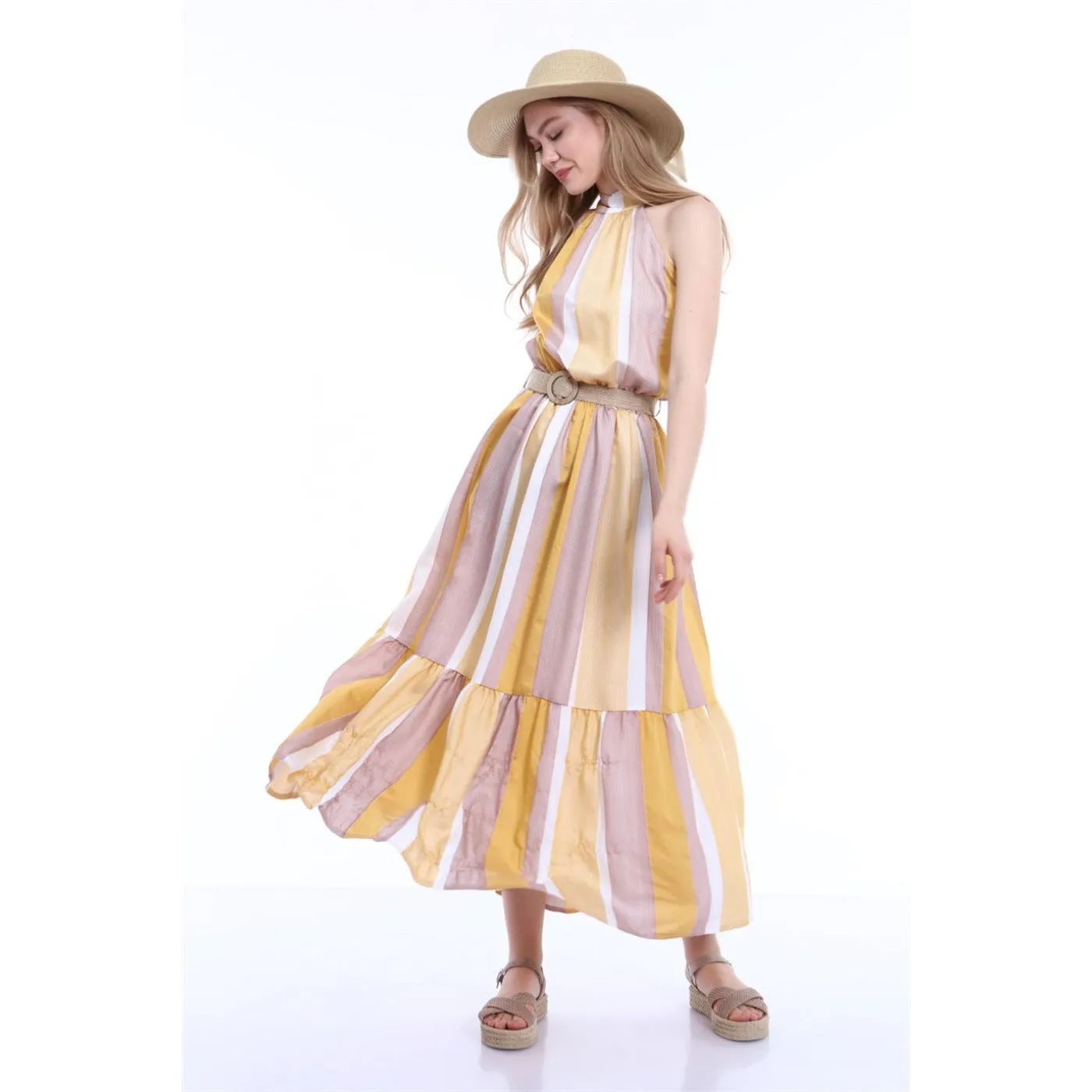 Striped Sleeveless Dress