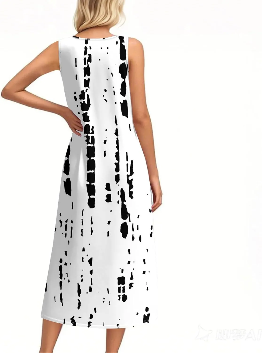 Summer Dresses for Women 2025 Sleeveless Button Down Maxi Dress Casual Loose Long Beach Sundress Travel Vacation Outfits