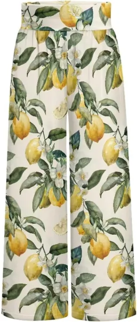 Wide Leg Pants for Women Summer 2024 Palazzo Tropical Floral Casual High Waist Trousers with Pockets S-3XL