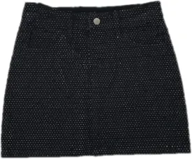 Women Denim Skirt Full Diamond Slim High Waist A-line Wrap Hip Mini Skirts Summer