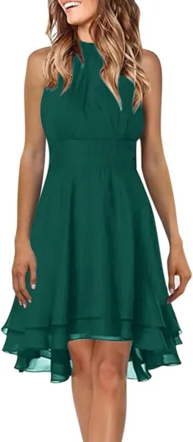Women's Cocktail Dresses Sexy Elegant Trendy Solid Color Cold Shoulder Prom Party Midi Dress, S-5XL